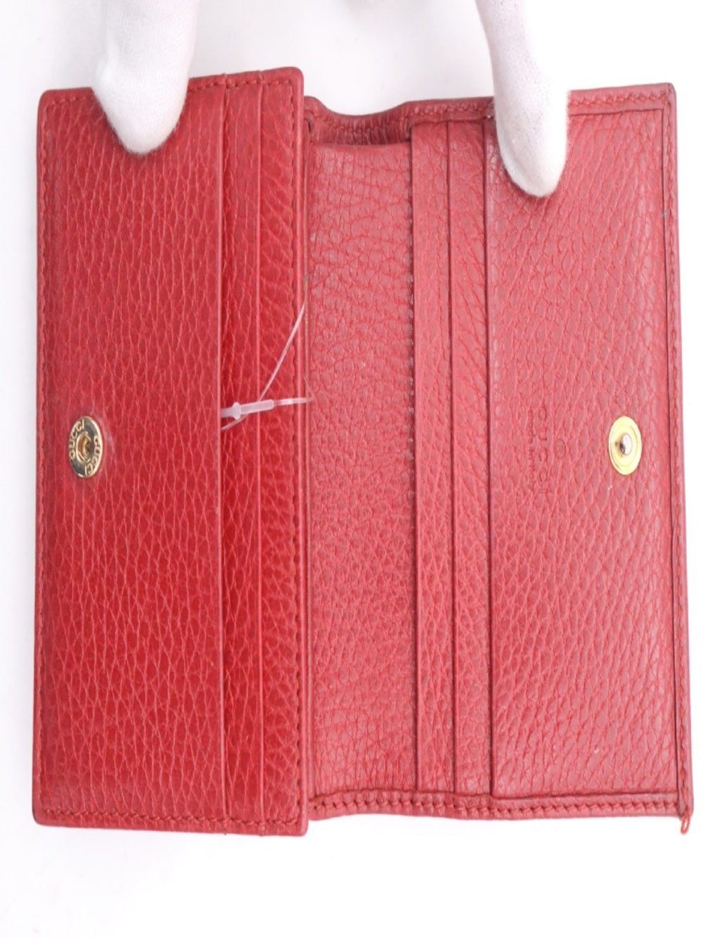 Gucci GG Marmont Red Leather Compact Wallet - Picture 7 of 8